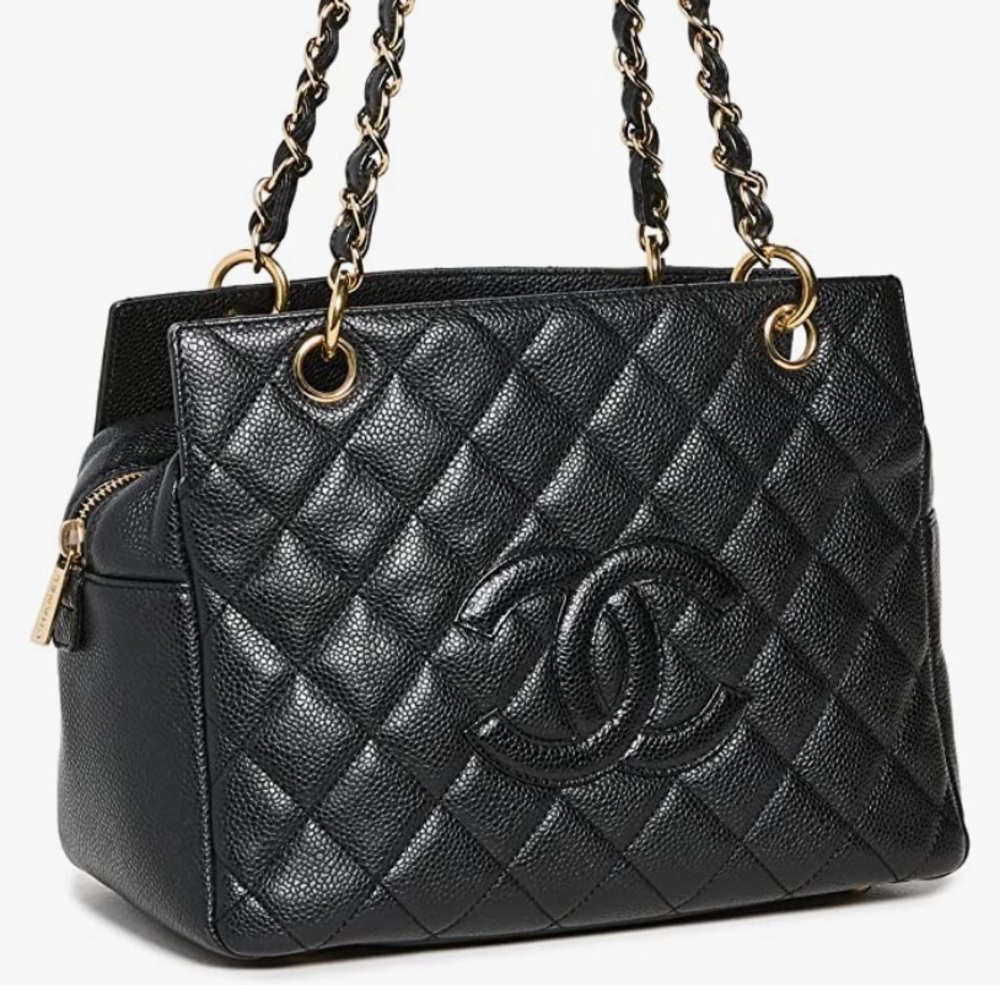 2002 CHANEL Petite Timeless Tote, Caviar